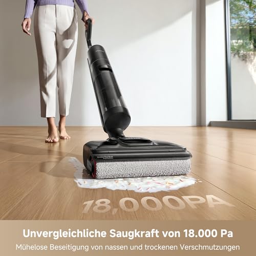 dreame H12 Pro FlexReach Nass- und Trockensauger, Flaches 180°-Design, Trocknung in 5 Minuten, 18.000 Pa Saugkraft, 90 °C Heißwäsche… – Ansicht 5