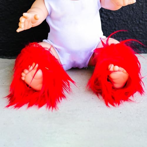 BILIKEYU Girls Fuzzy Boot Cuff Stacked Sock Sleeve Solid Color Stretch Dress Socks Cover for Birthday Wedding4