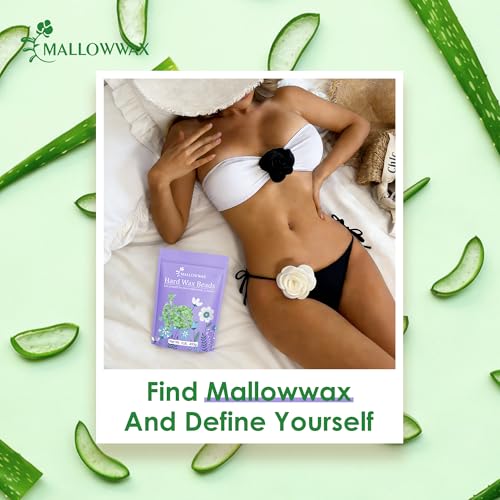 Image of Mallowwax 1LB Aloe Hard Wax Beads, Hair Removal Wax for Full Body, Face
