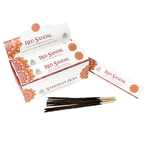 Image of Himalaya Premium Incense Sticks for Everyday Use | Aroma Fragrance Sticks|Pooja Room Items for Home & Prayers | Freshness Positive Energy (Red Sandal) (Pack of 12, Each of 15 GM)
