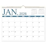 Calendar 2026-12 Monthly Wall Calendar 2026 from January 2026 to December 2026, 2026 Calendars, 14.5'' x 11.5'', Holiday Marked, Premium Paper for Organizing