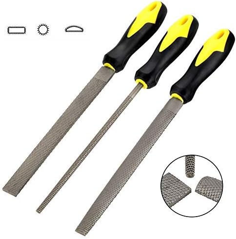 Wood RASP with Premium Grade High Carbon Hand File and Round RASP, Half Round Flat & Needle Files. Best Wood RASP Set for Sharping Wood and Metal Tools (Wood RASP Set)