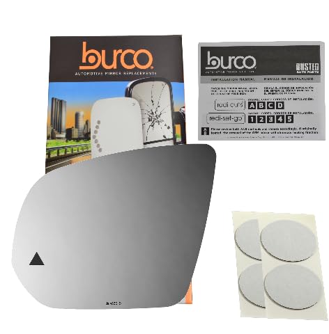 Burco 4836B Compatible With 20-23 Merc GLE/GLS Models Left Driver Side Mirror Glass with Blind Spot Icon Detection Icon