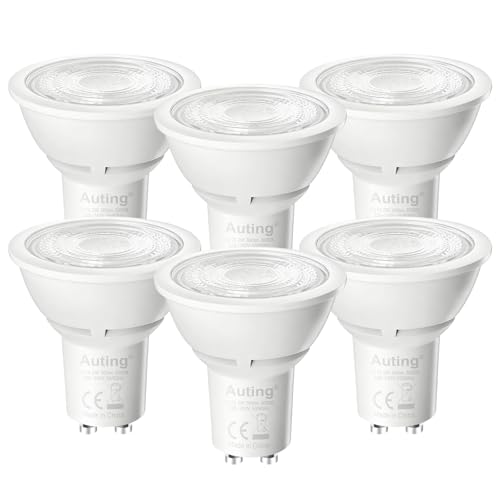 Auting GU10 LED Lampen, 6 Stück 2W (ersetzt 40W Lampe), 360LM, Reflektor LED Spots mit 3000K Warmweiß Licht, 38° Abstrahlwinkel, Nicht Dimmbar, Energieeffizienzklasse A