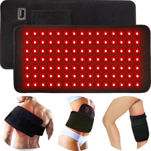 Red Light Belt - Upgraded 3 in 1 LED Beads - Red Light Therapy for Body,6 Time Settings,5 Brightness,4 Modes,Body Back Knee Hands Waist Relax for Gift Women Men Gift