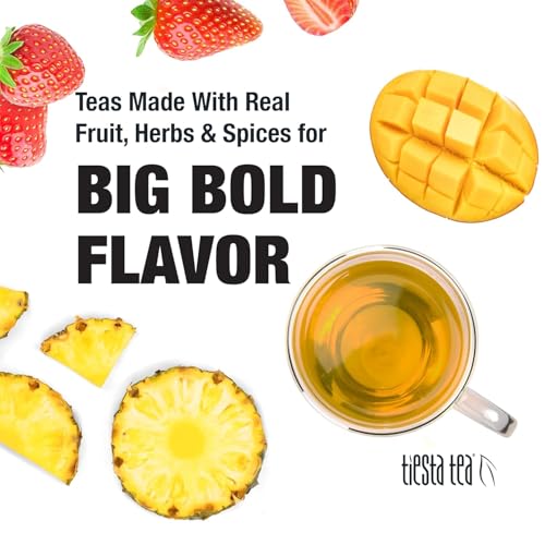 Tiesta Tea - Fruity Paradise, Strawberry Pineapple Green Tea, Premium Loose Leaf Blend, Medium Caffeinated Green, Make Hot or Iced Tea & Brews Up to 25 Cups - 1.6 Ounce Resealable Pouch