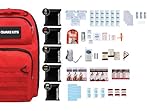 QK 6-Person, 72hr Prepared Survival Kit for Disaster Preparedness - Emergency Go Bag with Food and Water, First Aid, and Preparedness Tools. Emergency Kit for Earthquakes and Other Disasters.