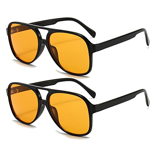 Long Keeper Gafas de Sol Polarizadas Para Mujeres y Hombres Doble Puentes Retro Gafas Sol Grandes...