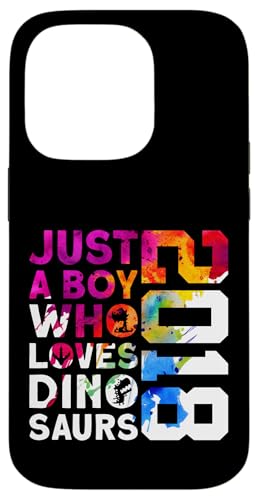 DINO 2018 JUST A BOY WHO LOVES DINOSAUR 8th BIRTHDAY �X�}�z�P�[�X iPhone 14 Pro �p
