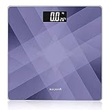 Bucanim Digital Body Scale Wireless Bluetooth Weighing Scale BMI Bathroom Scale Tempered Glass LCD Display 400 Pounds (Blue)