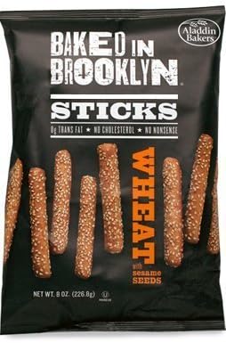 Baked in Brooklyn Sesame Seed Breadsticks & Pita Chips 8oz. (Wheat)
