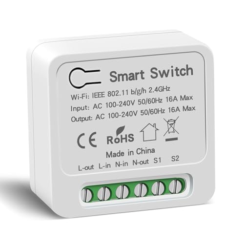 Suraksha Security Systems16A Smart Wireless WIFI Switch Compatible with Alexa, Google home and Smart life app, White, Pack of 1