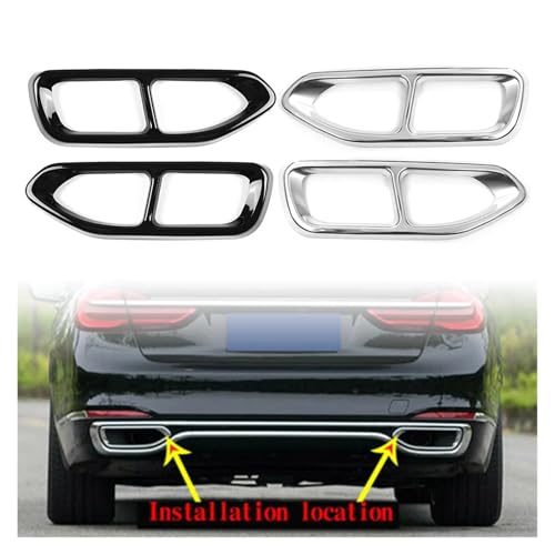 Cubierta de escape para BMW Serie 7, ideal para rejuvenecer la trasera 3