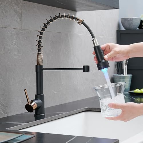 Robinet commercial LED extractible pour éliminer les éclaboussures