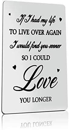 Valentines Day Card Gifts for Boyfriend Husband Engraved Wallet Card for Him Christmas Birthday Gifts I Love You Gifts for Him Fiance