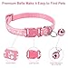 6PCS Cat Collar Breakaway with Bells, Safety Nylon Kitten Collars with Buckle, Adjustable 8.28-14 Inch(21-35.5cm), Claw Print Design, Soft Kitten Collars Cat Collars for Girl Boy Cats