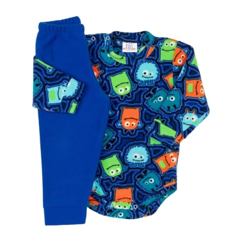 Conjunto Body Calça Soft Pettenati Bebê Inverno Anti-pilling (Padrão, Monstrinhos Azul Bic M117, P(3 À 6 MESES))