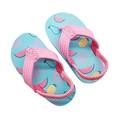 Boys & Girls Flip Flops Sandals Elastic Back Strap Cute Cartoon Soft EVA Yoga Mat Slip on Slide for Bath Shower Beach Pool4