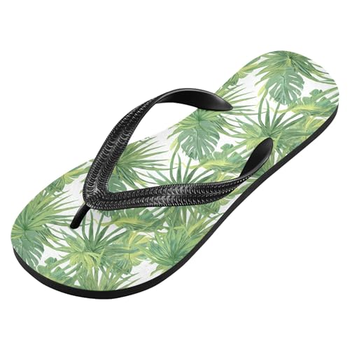 Burbuja Tropical Leaves Flip Flops for Women Men, Soft Thong Sandals Rubber Slippers for Pool Beach Essentials2