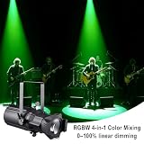 Leko profil reflektor COB LED 200 W 26° światło obrazu, RGBW 4 w 1 DMX512 elipsoidalne światła punktowe par, ręczne ustawianie ostrości, czterolistne cięcie, bariera, obraz, światło do malowania