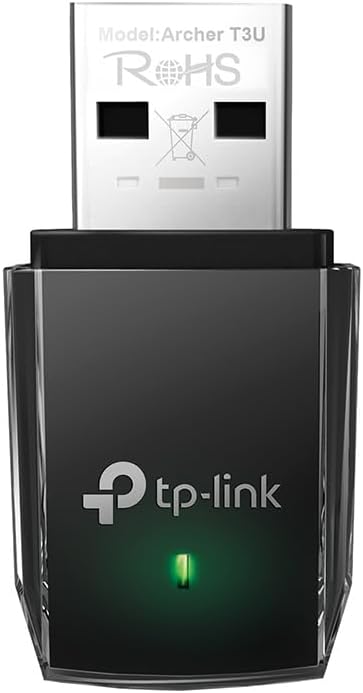 TP-Link AC1300 USB WiFi Adapter (Archer T3U) - 2.4G/5G Dual Band Mini Wireless Network Adapter for PC Desktop,MU-MIMO Wi-Fi Dongle,USB 3.0,Supports Windows 11,10, 8.1, 8, 7, XP/Mac OS 10.15 & earlier