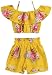 Toddler Baby Girl Floral Halter Ruffled Outfits Set Strap Crop Tops+Short Pants 2 PCS Clothes Set