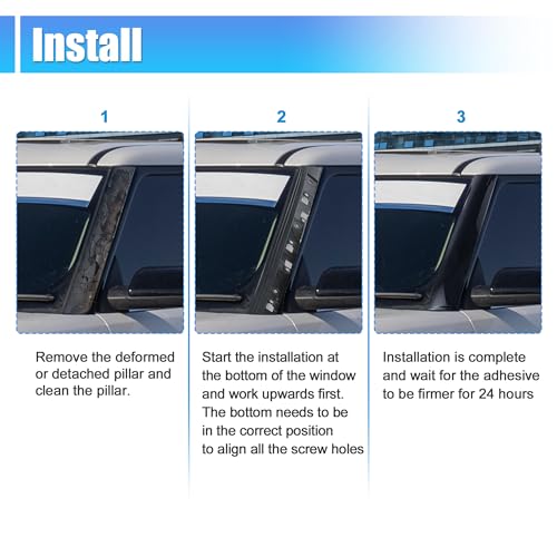 Molduras de pilar A X AUTOHAUX para Mini Cooper 2007-2015, ajuste perfecto de parabrisas 6
