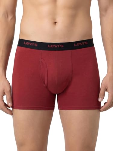 Image of Levi's 001 Classic Boxer Brief for Men | 100% Pure Cotton | Solid | Mid-Rise Men's Underwear | Anti-Roll Waistband | Durable Comfort with Extra Supportive Gusset | Functional Fly | Pack of 2