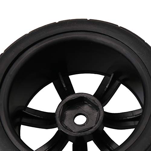 BQLZR Modellauto Gummireifen mit 7 Speichen Felgen für RC1: 10 On-Road Rennwagen 4er Pack