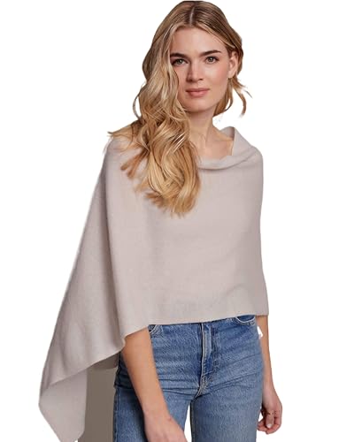 Image of CLAUDIA NICHOLE Womens 100% Cashmere Dress Topper - Cashmere Poncho Wrap