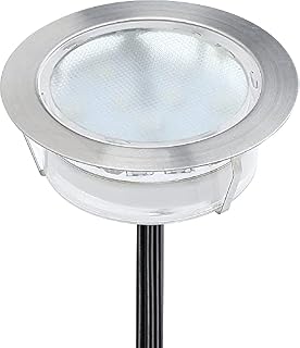 CHNXU 80mm Large Led Decking Lights Outdoor Low Voltage 12v IP67 2.5W Waterproof Deck Lighting Kits Pack of 10 (Warm White) [Energy Class A]