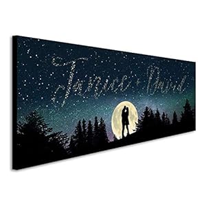 Written In The Stars – Personalized Wedding, Anniversary or Valentine’s Day Gift (6.5″x18″ Block Mount)