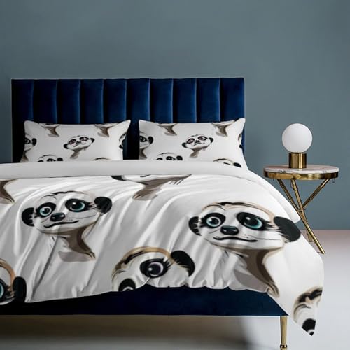 Juego de cama de suricato de dibujos animados para habitaciones infantiles alegres 8