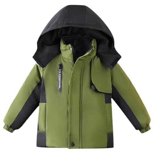 Long Sleeve Puffer Jackets For Girls Boys Kids Fashion Stand Collar Zip Up Warm Winter Coat Outerwear with Hood