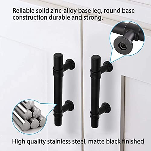 goldenwarm 10 Pack Black Cabinet Pulls Kitchen Cupboard Handles - Black Handles for Cabinets 3in Cabinet Handle Metal Drawer Handles for Kitchen Drawer Pulls - 2