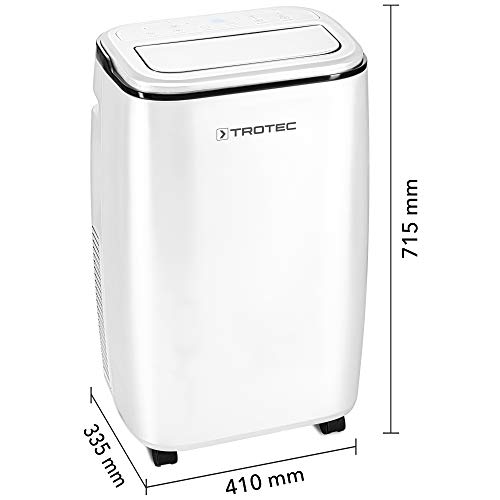 TROTEC PAC 3500 S mobile Klimaanlage 3-in-1 Kühlung Ventilation Entfeuchtung Monoblock-Klimagerät 3,5 kW 12.000 BTU/h 1,3 l/h Entfeuchtungsleistung für Raumgrößen bis 46 m²/155 m³ 3 Ventilationsstufen – Bild 4