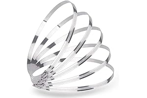 LOKMAN 5 Pack 12 Inch Stainless Steel Worm Gear Hose Clamps