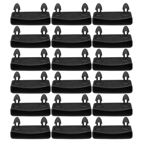 SHINEOFI Soportes de Láminas de Plástico Negros 50 Piezas 55x10 Mm para Listones de Cama, Accesorios de Repuesto para Base de Cama, Soporte Estable y Reducción de Ruido para Somier