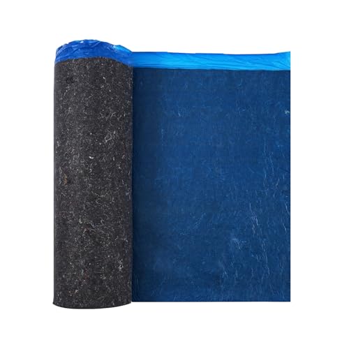 VEVOR Floor Underlayment 400 sq. ft, 3mm Laminate Flooring Padding with Attached Vapor Barrier, Heavy Duty Fiber+PE Film, Soundproofing & Noise Reduction for Vinyl & Wood(2 Rolls x 200 sq. ft) by VEVOR - Image 3