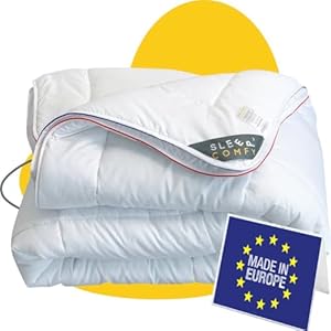 SLEEPCOMFY Premium Couette 4 Saisons, Pour toutes les Saisons, Couette 240×200 4 Saisons, avec 2 Pièces Combinables, Couverture pour été et hiver, couverture pour Enfant et Adultes, Couette 2 Personne