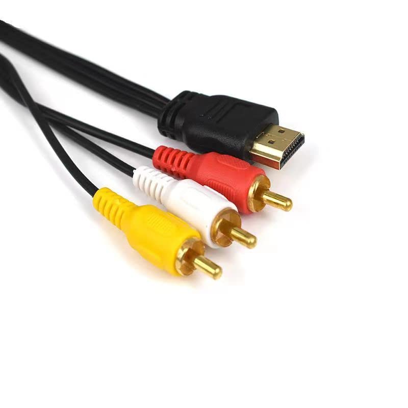 Hemery Câble HDMI vers RCA 1080P HDMI mâle vers 3 RCA Audio Video AV Adaptateur Convertisseur