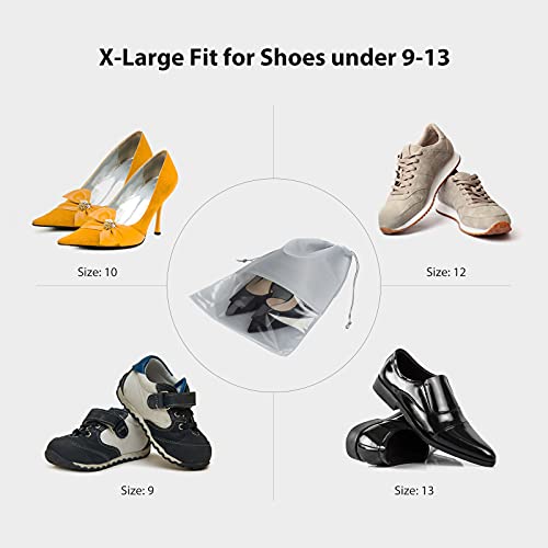 20PCS Shoe Bags for Travel, Hezelf Large Shoes Pouch Packing Organizers, Portable Shoe Bag for Storage Clear Window with… - Image 4