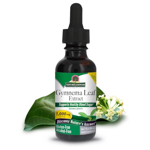 Nature's Answer Alcohol-Free Gymnema Leaf 1oz Extract | Gluten-Free | Non-GMO | Vegan | No Artificial Flavors or Preservatives | Single Count