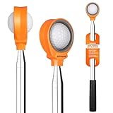 GEAVOUED Pro Golf Ball Retriever with Rubber Loop,9Ft/12Ft/16.3Ft/20Ft Golf Ball Retriever Telescopic,Thicken Stainless Steel Shaft with Rubber Grip Ball Retriever Tool Golf (Orange, 12Ft)