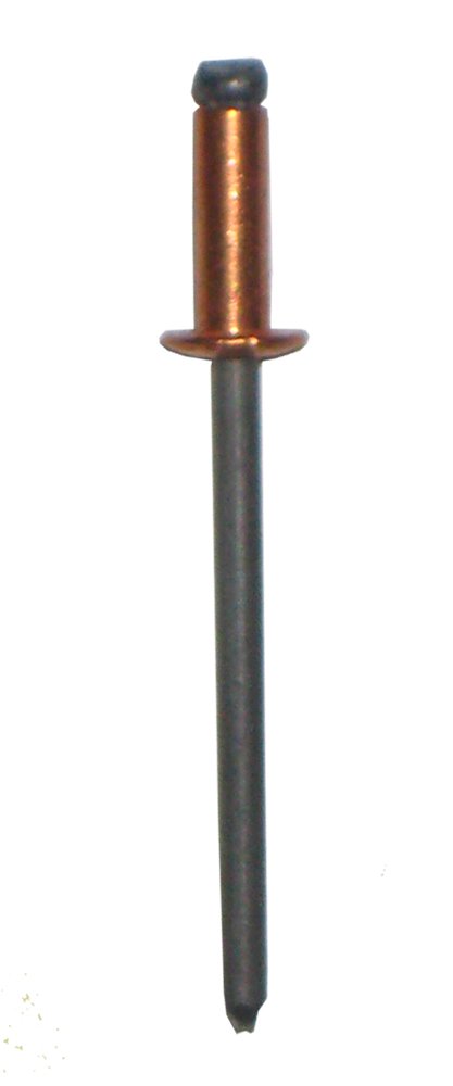 CD42BS Copper Blind Rivet with Steel Mandrel, Dome Head, 1/8 x .063-.125 Grip (Pack of 500)