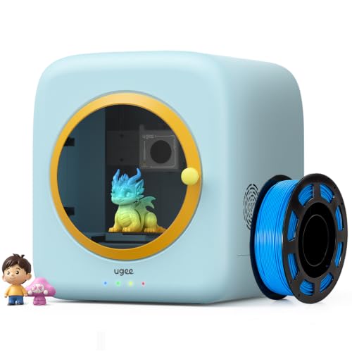ugee 3D Printer for Kids, Fully Enclosed, UL GREENGUARD Safe, WiFi App