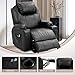 MAGIC UNION Power Lift Recliner Chair Sofa with Massage and Heat Vibration, Electric Lift Chairs Recliners for Elderly Catnap with Remote Controls, Side Pockets and Cup Holders, Faux Leather (Black)