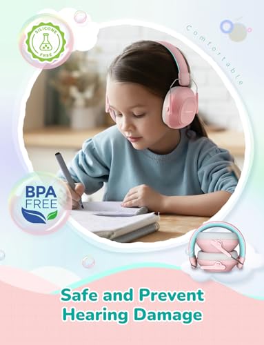 Image of iClever Noise Cancelling Headphones for Kids Adults, SNR 29dB Safety Noise Reduction Ear Muffs for Autism Sensory &Concentration Aid, Ear Hearing Protection for Fireworks /Event /Monster Jam /Concert