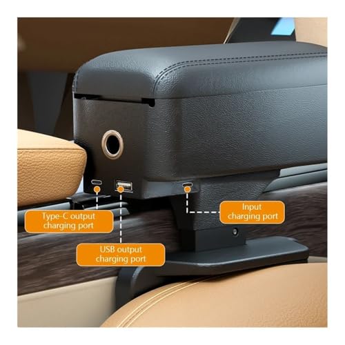 Boîte de rangement Citroën avec support coude et porte-gobelet pour console - 3