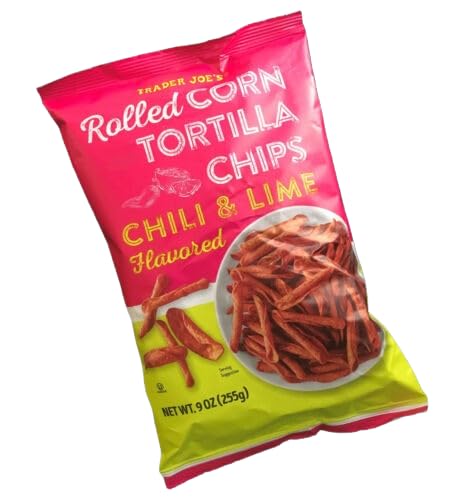 Generic Trader Joe's Rolled Corn Tortilla Chips Chili & Lime Flavored Pack of 4